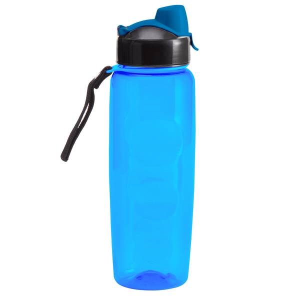 Obrázky: Modrá športová fľaša z plastu 700 ml s pútkom, Obrázok 3