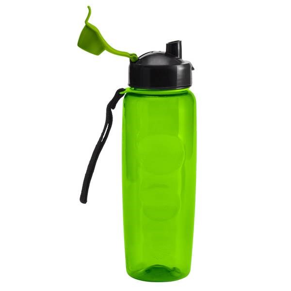 Obrázky: Zelená športová fľaša z plastu 700 ml s pútkom, Obrázok 2
