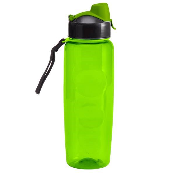 Obrázky: Zelená športová fľaša z plastu 700 ml s pútkom, Obrázok 3