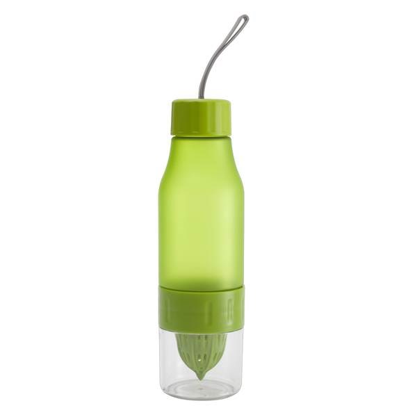 Obrázky: Zelená plast.športová fľaša 600 ml s odšťavňovačom, Obrázok 4