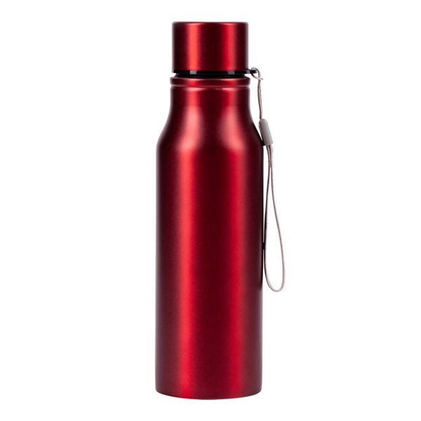 Obrázky: Nerez. športová fľaša s pútkom 700 ml, červená, Obrázok 4