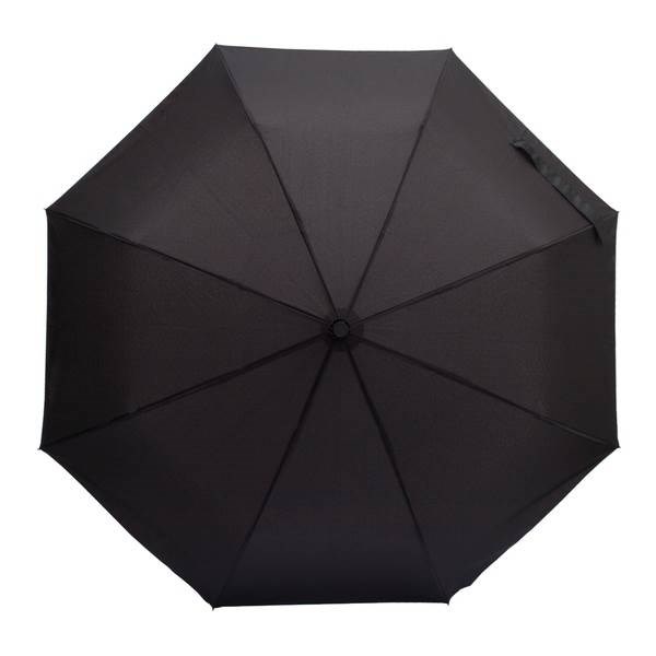 Obrázky: Čierny skladací dáždnik odolný voči búrke a vetru, Obrázok 2