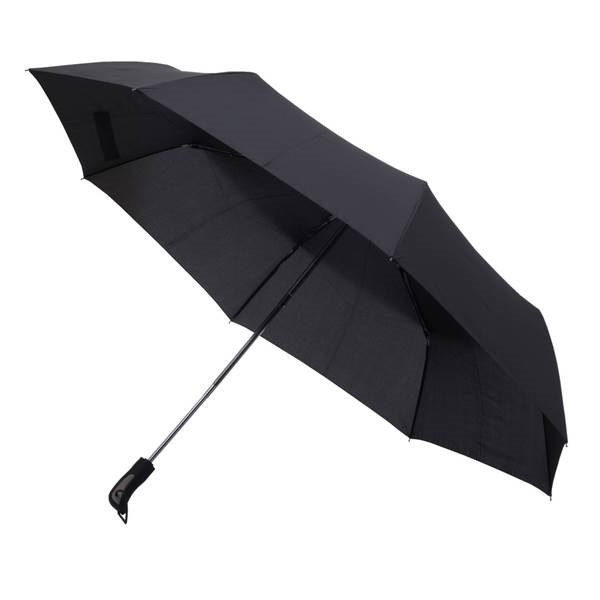 Obrázky: Čierny skladací dáždnik odolný voči vetru