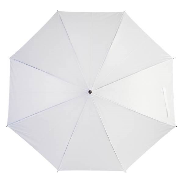 Obrázky: Biely automat. dáždnik s EVA rúčkou vo farbe, Obrázok 4