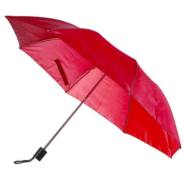 Obrázky: Červený skladací dáždnik, manuálne otváranie