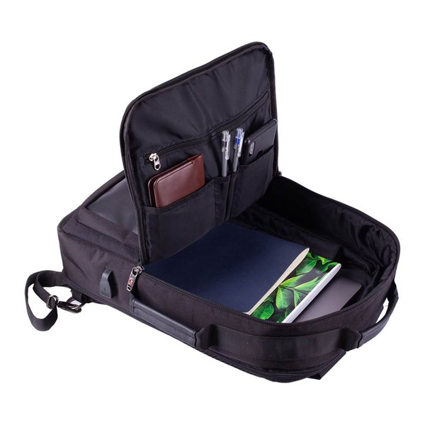 Obrázky: Čierny multifunkčný ruksak/aktovka na laptop, 17 L, Obrázok 3