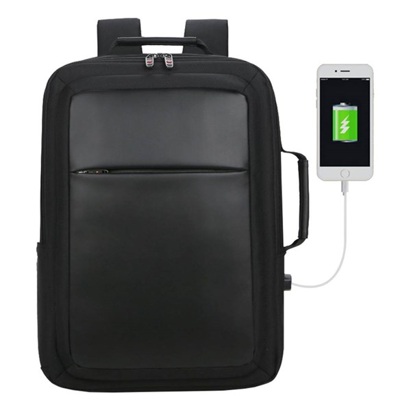 Obrázky: Čierny multifunkčný ruksak/aktovka na laptop, 17 L, Obrázok 4