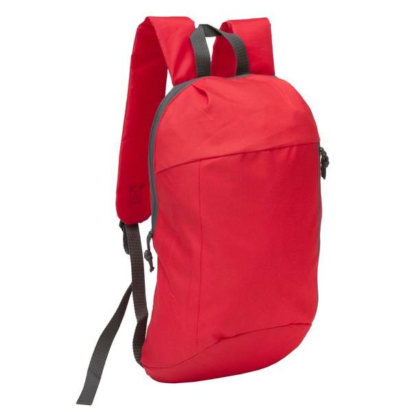 Obrázky: Jednoduchý polyesterový ruksak 10 L, červený