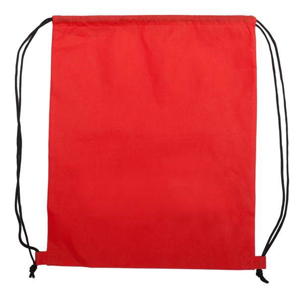Obrázky: Jednoduchý sťahovací ruksak z net.textílie,červený, Obrázok 2