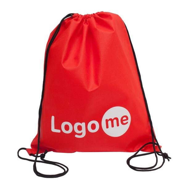 Obrázky: Jednoduchý sťahovací ruksak z net.textílie,červený, Obrázok 3