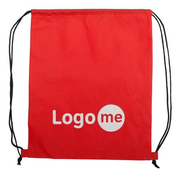 Obrázky: Jednoduchý sťahovací ruksak z net.textílie,červený, Obrázok 4
