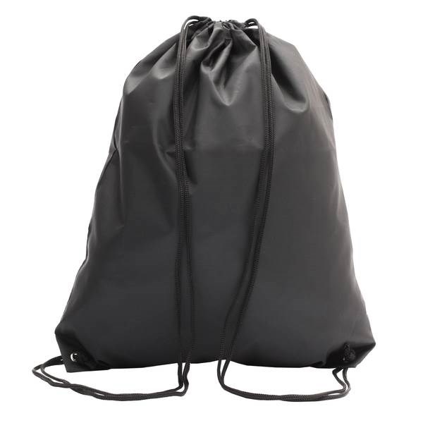 Obrázky: Jednoduchý polyesterový sťahovací ruksak, čierny