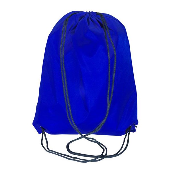 Obrázky: Jednoduchý polyesterový sťahovací ruksak modrý