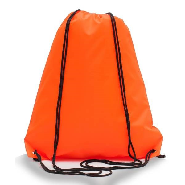 Obrázky: Jednoduchý polyesterový sťahovací ruksak oranžový
