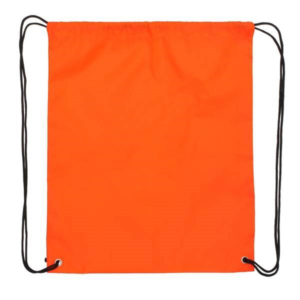 Obrázky: Jednoduchý polyesterový sťahovací ruksak oranžový, Obrázok 2