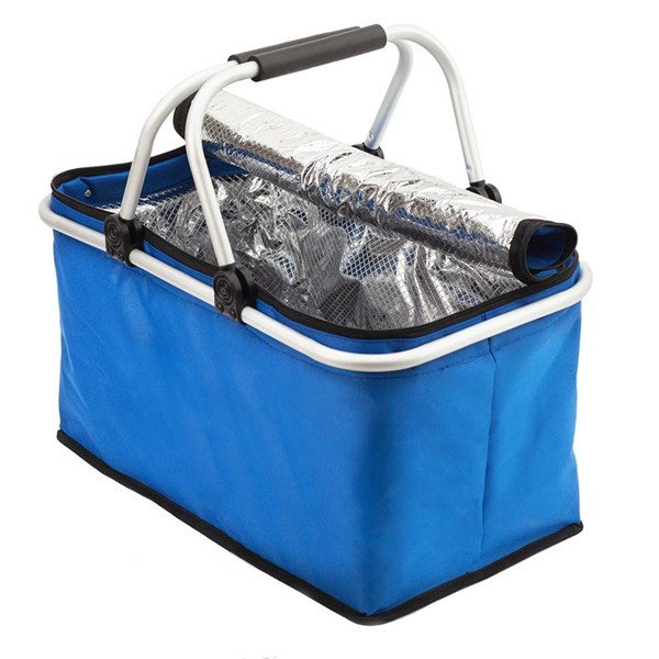 Obrázky: Modrý polyesterový piknikový termokošík, Obrázok 2