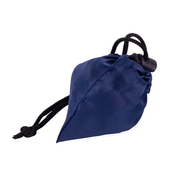 Obrázky: Modrá skladacia polyesterová nákupná taška, Obrázok 2