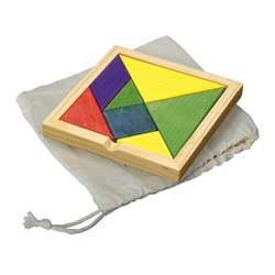 Obrázky: Drevený farebný hlavolam - tangram