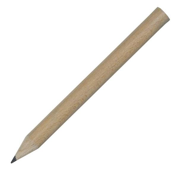 Obrázky: Krátka prírodná drevená ceruzka, ostrúhaná, Obrázok 2