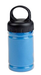 Obrázky: Modrý chladiaci fitness uterák v tesniacej fľaši