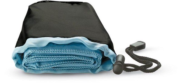 Obrázky: Športový uterák v nylónovom puzdre, modrá