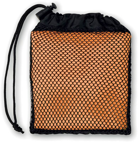Obrázky: Športový uterák so sieťovým obalom, oranžový