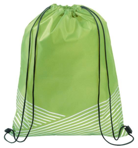 Obrázky: Polyesterový ruksak s reflex. pásmi, zelený