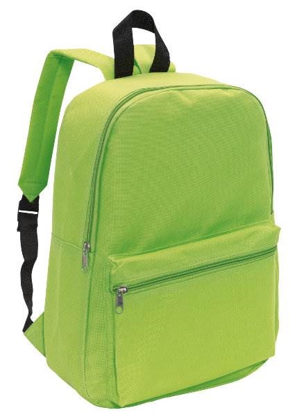 Obrázky: Jednoduchý rekl.ruksak s predným vreckom,sv.zelený