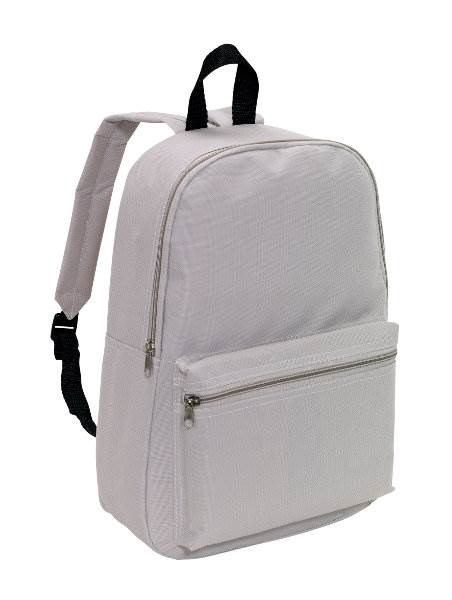 Obrázky: Jednoduchý reklamný ruksak s predným vreckom, šedý
