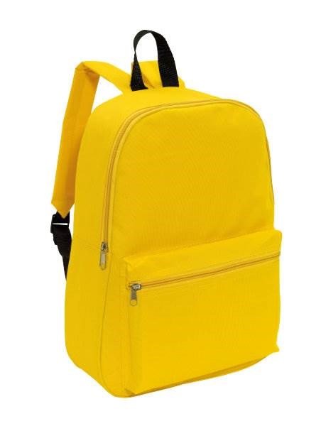 Obrázky: Jednoduchý reklamný ruksak s predným vreckom, žltý