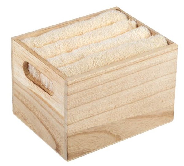 Obrázky: Sada štyroch béžových uterákov v drevenej krabičke, Obrázok 2