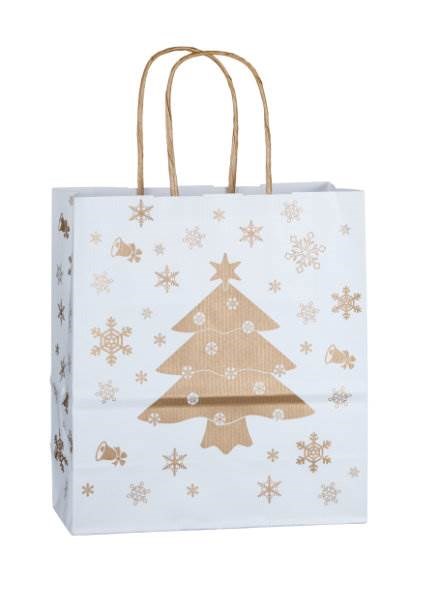 Obrázky: Vianočná pap.taška 18x8x20 cm, krútená rukoväť, Obrázok 2