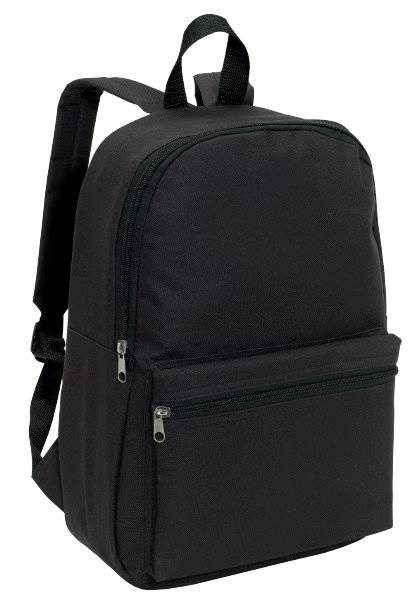 Obrázky: Jednoduchý reklam. ruksak s predným vreckom,čierny, Obrázok 2