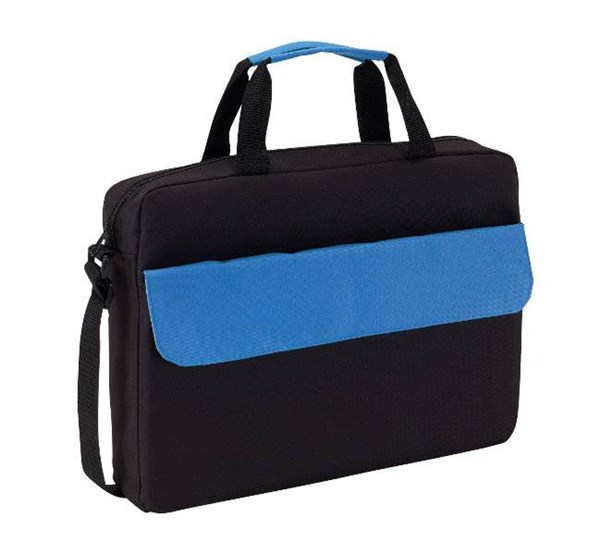 Obrázky: Polyesterová konferenčná taška s modrou klopou, Obrázok 2