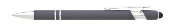 Obrázky: Šedé hliník. guličkové pero NOTY SOFT so stylusom, Obrázok 2
