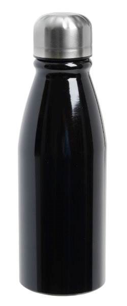 Obrázky: Čierna hliníková fľaša s nerezovým viečkom, Obrázok 2