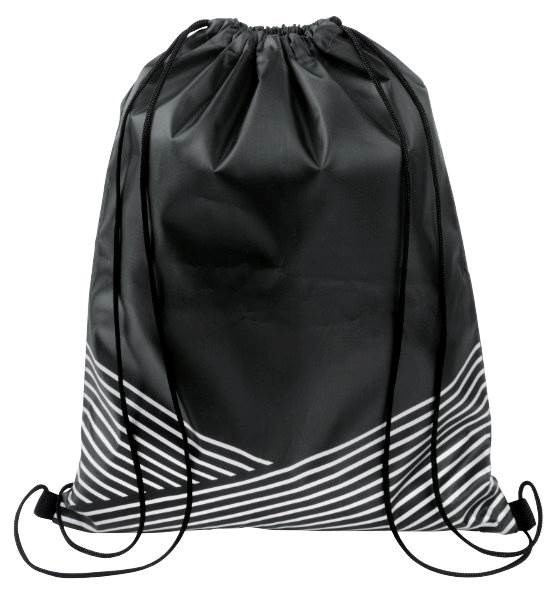 Obrázky: Polyesterový ruksak s reflex. pásmi, čierny