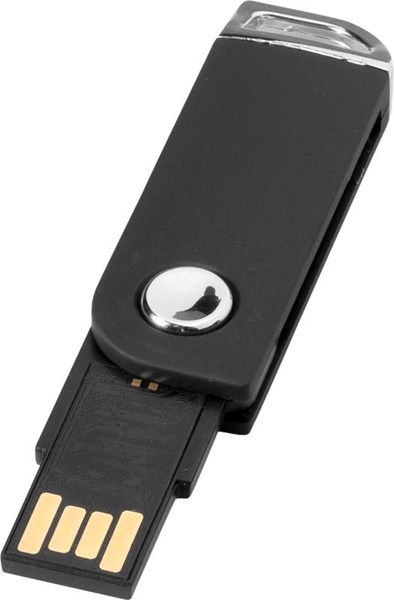 Obrázky: Čierny otočný USB flash disk, úchyt na kľúče, 4GB, Obrázok 3