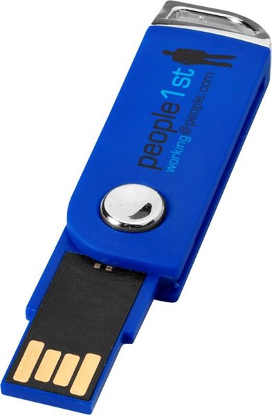 Obrázky: Modrý otočný USB flash disk, úchyt na kľúče, 2GB, Obrázok 7