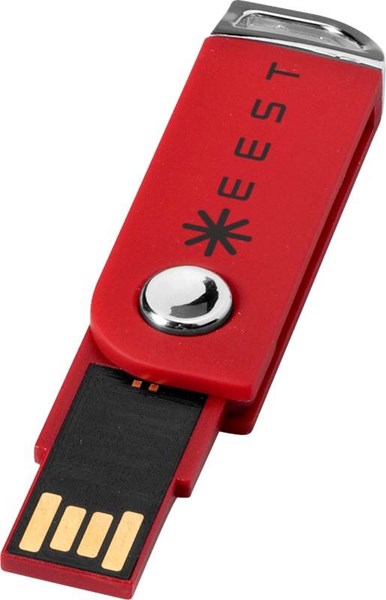 Obrázky: Červený otočný USB flash disk, úchyt na kľúče, 2GB, Obrázok 8
