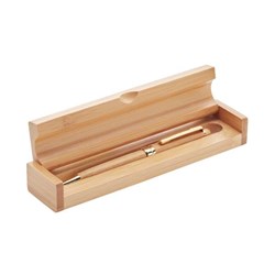 Obrázky: Bambusové guličkové pero v krabičke z bambusu, MN