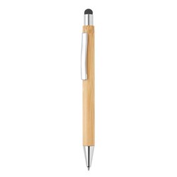 Obrázky: Guličkové pero a stylus z bambusu, chróm.doplnky