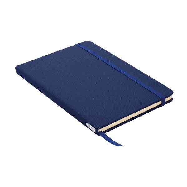 Obrázky: Modrý linajkový zápisník A5 s obálkou z RPET