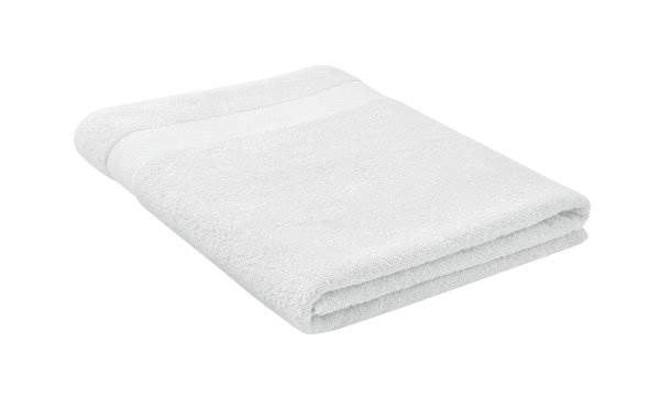 Obrázky: Biely bavlnený uterák 180 x 100 cm