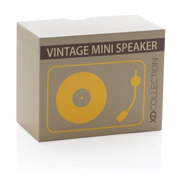 Obrázky: Mini Vintage bezdrôtový reproduktor 3W, žltý, Obrázok 10