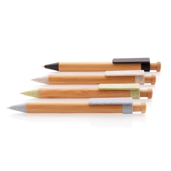 Obrázky: Bambusové pero s bielym klipom z pšeničnej slamy, Obrázok 5
