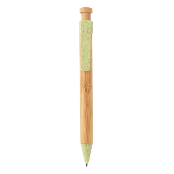 Obrázky: Bambusové pero so zeleným klipom z pšeničnej slamy, Obrázok 3