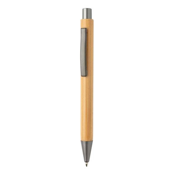Obrázky: Tenké bambusové pero s antracitovými doplnkami