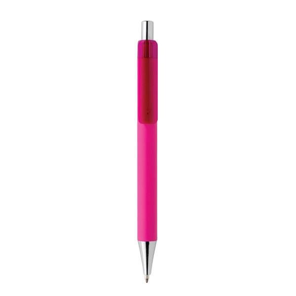 Obrázky: Ružové pero X8 s pogumovaným povrchom, Obrázok 2