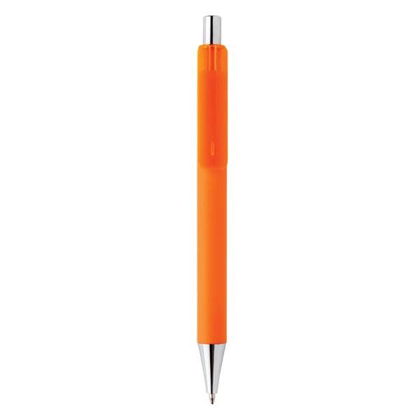 Obrázky: Oranžové pero X8 s pogumovaným povrchom, Obrázok 2